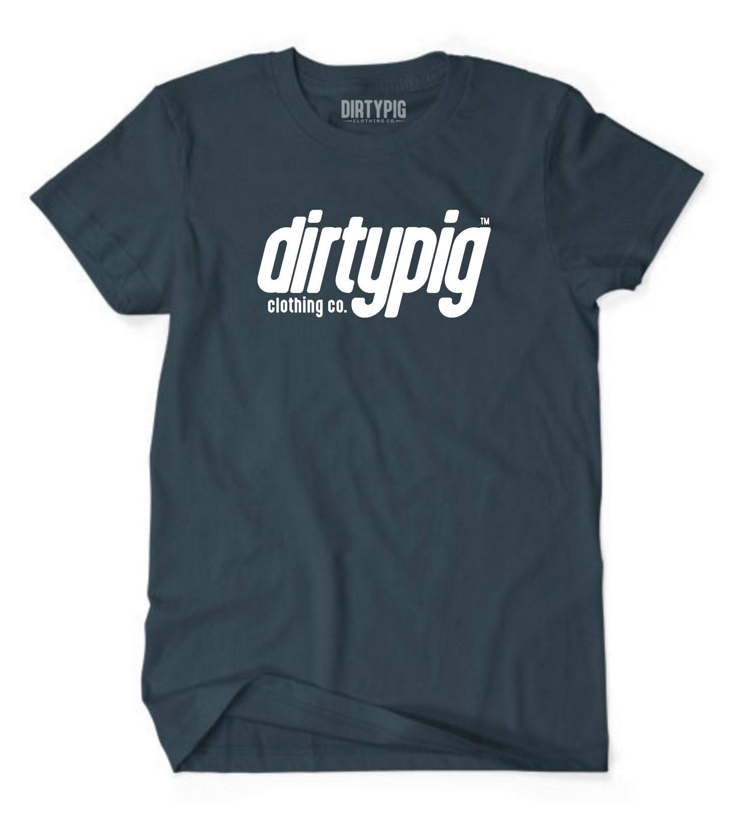 Dirty Pig Logo Slant - Navy