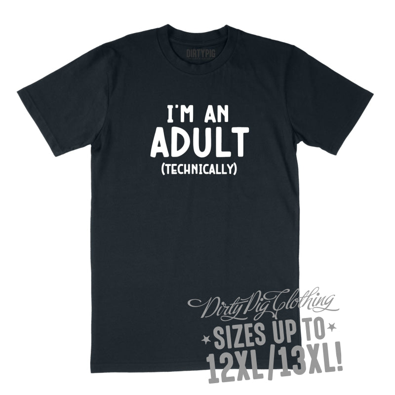 Am I? Big Mens Shirt 8XL/9XL / Navy Printed Shirts