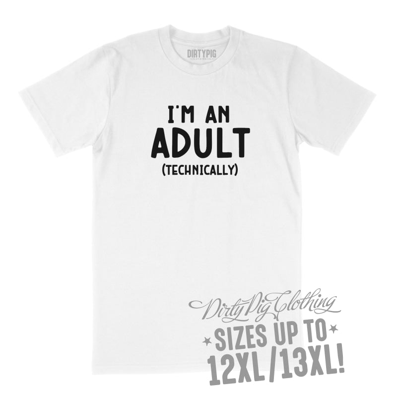 Am I? Big Mens Shirt 8XL/9XL / White Printed Shirts