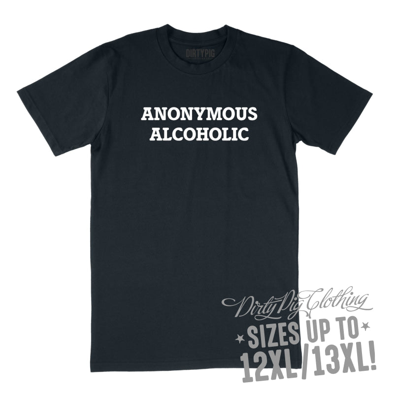 Anonymous Alcoholic Big Mens Shirt 8XL/9XL / Navy Printed Shirts