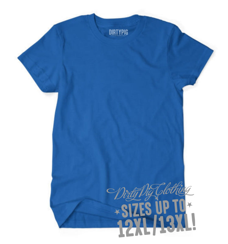 Big Mens Premium Plain Tee - Blue Shirts
