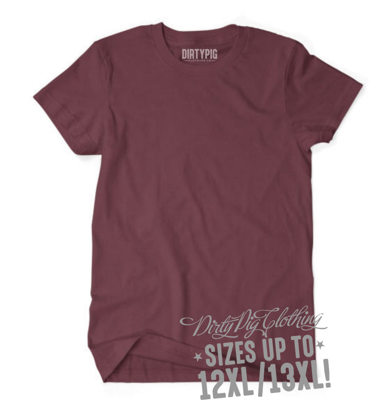 Big Mens Premium Plain Tee - Burgandy Shirts