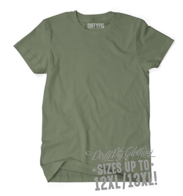 Big Mens Premium Plain Tee - Khaki Shirts