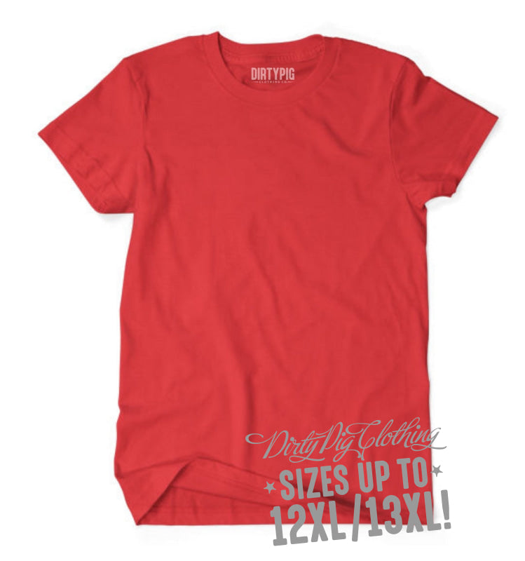 Big Mens Premium Plain Tee - Red Shirts