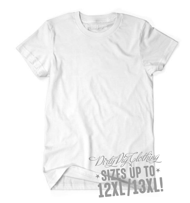 Big Mens Premium Plain Tee - White Shirts
