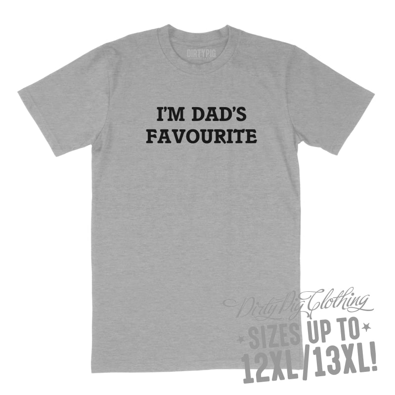 Dad’s Favourite Big Mens Shirt 8XL/9XL / Grey Printed Shirts