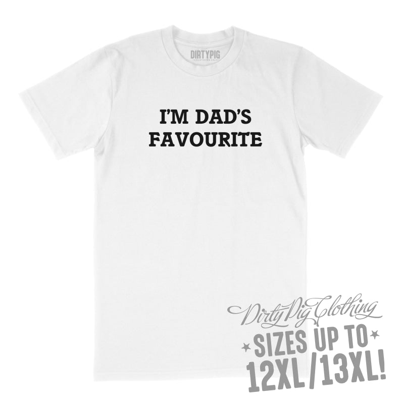 Dad’s Favourite Big Mens Shirt 8XL/9XL / White Printed Shirts