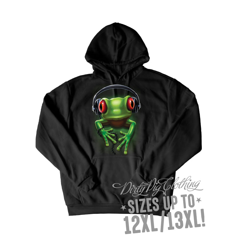 Frog Rock Big Mens Hoodie Front or Rear Print – Dirty Pig Clothing