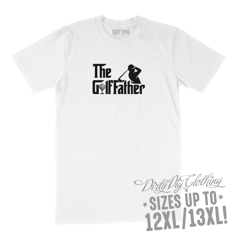 Golf Father Big Mens Shirt 8XL/9XL / White Printed Shirts