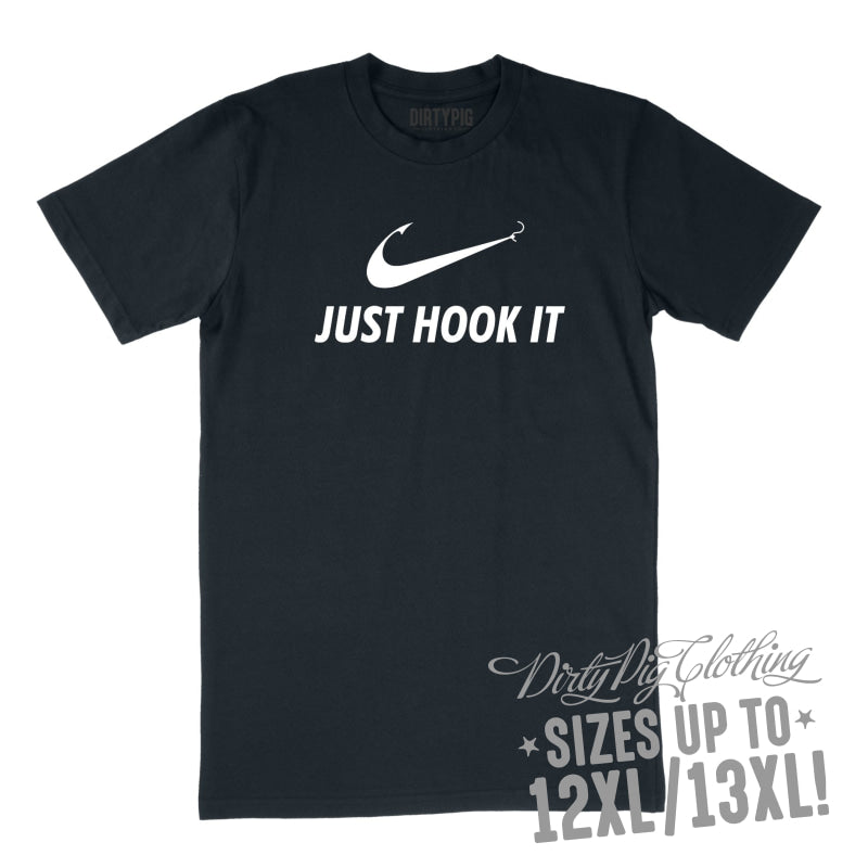 Just Hook It Big Mens Shirt 8XL/9XL / Navy Printed Shirts