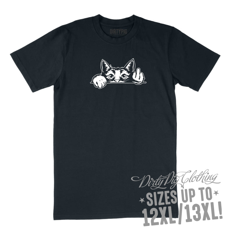 Meow Off Big Mens Shirt 8XL/9XL / Navy Printed Shirts