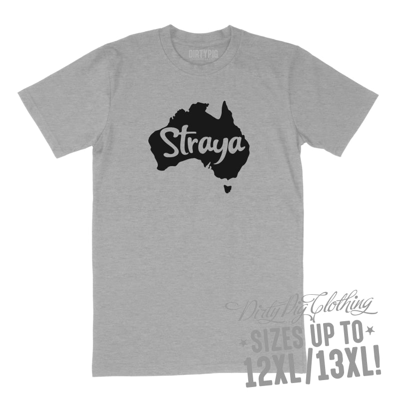 Straya! Big Mens Shirt 8XL/9XL / Grey Printed Shirts
