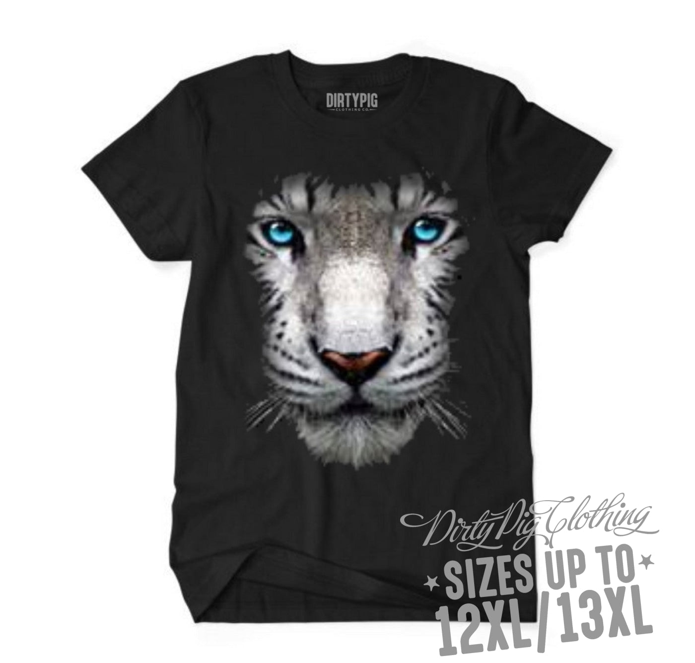 White Tiger Face Big Mens Shirt Printed Shirts