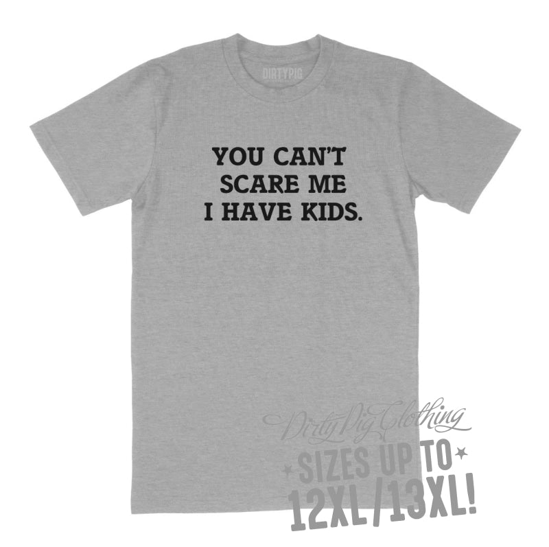 You Can’t Scare Me Big Mens Shirt 8XL/9XL / Grey Printed Shirts