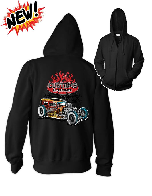 Custom Garage Big Mens Zip Hoodie