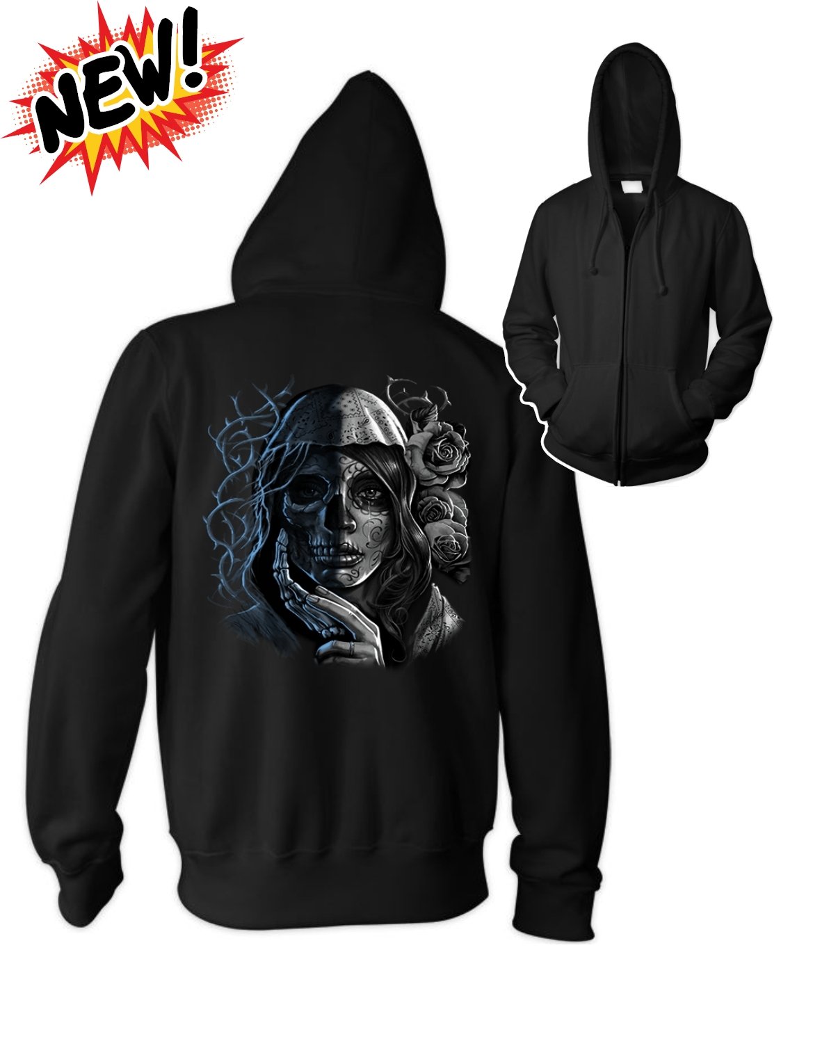 Dead Girl Big Mens Zip Hoodie