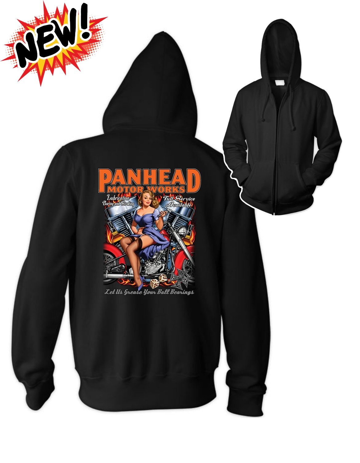 Panhead Big Mens Zip Hoodie