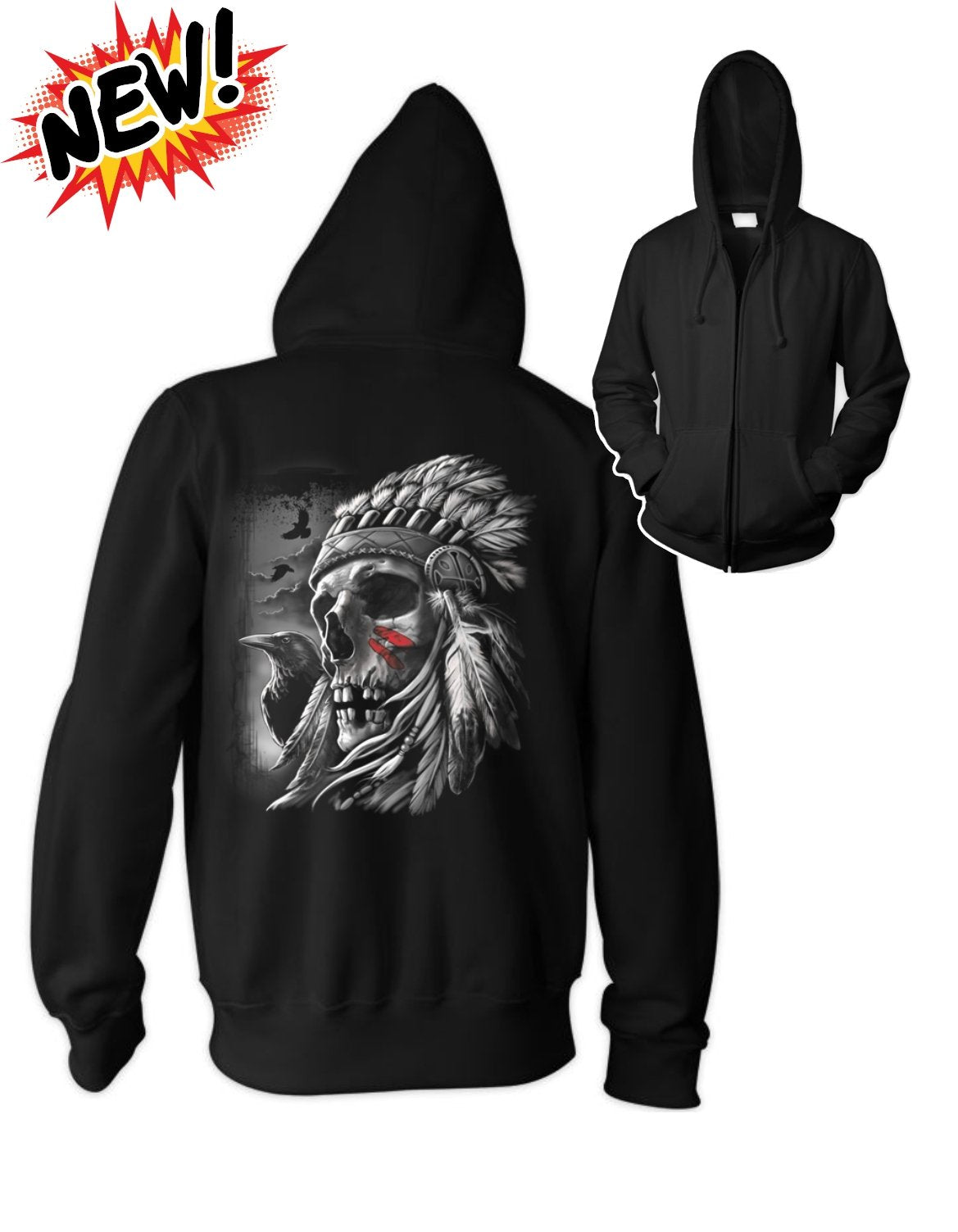 Big Chief Big Mens Zip Hoodie