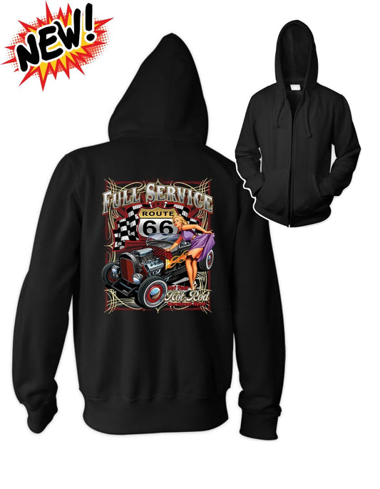 Full Service Here Big Mens Zip Hoodie