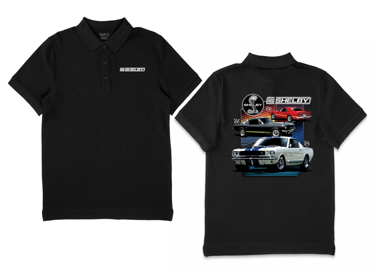 Shelby Mustangs Big Mens Polo Shirt