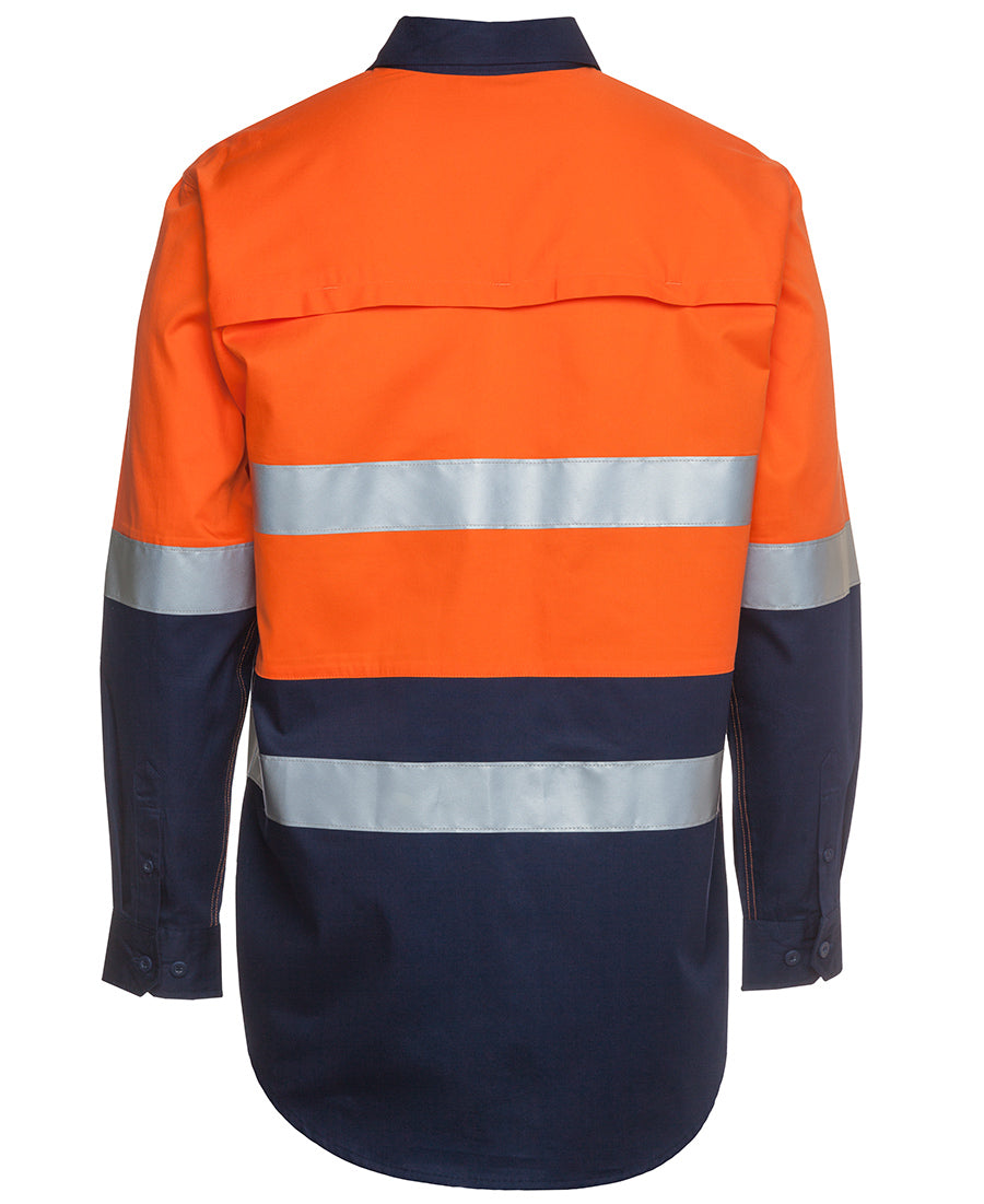 JB's Day / Night High Vis Button Up Work Shirt Orange / Navy