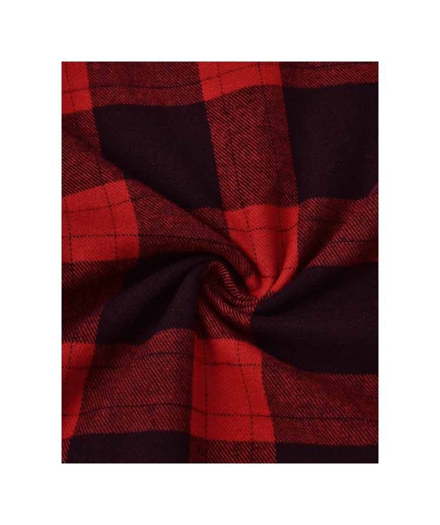 Big Mens Flanno - Black & Red