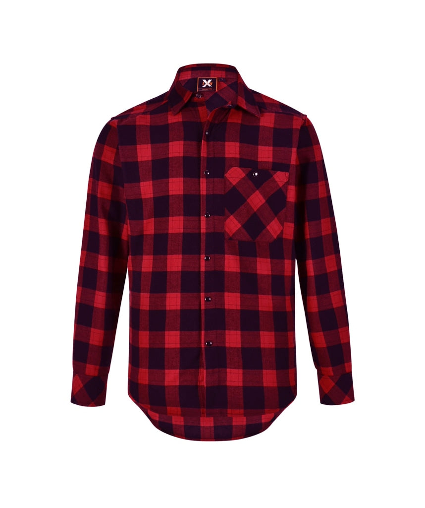 Big Mens Flanno - Black & Red
