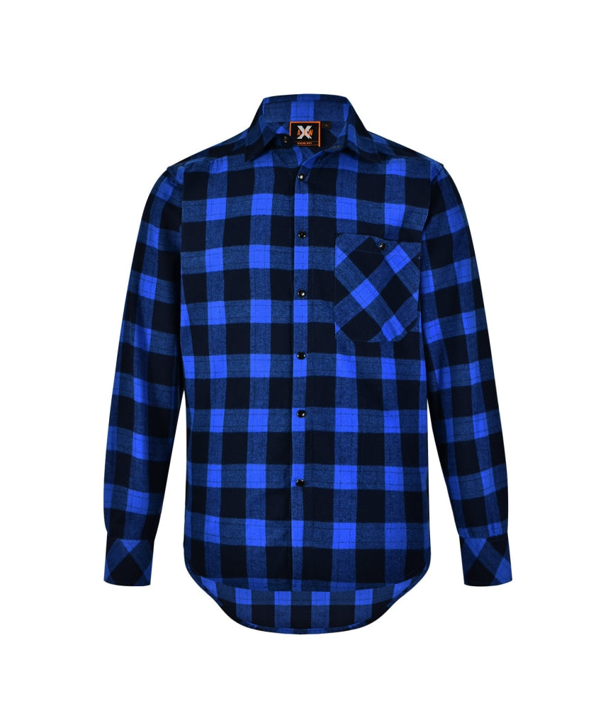 Big Mens Flanno - Navy & Blue