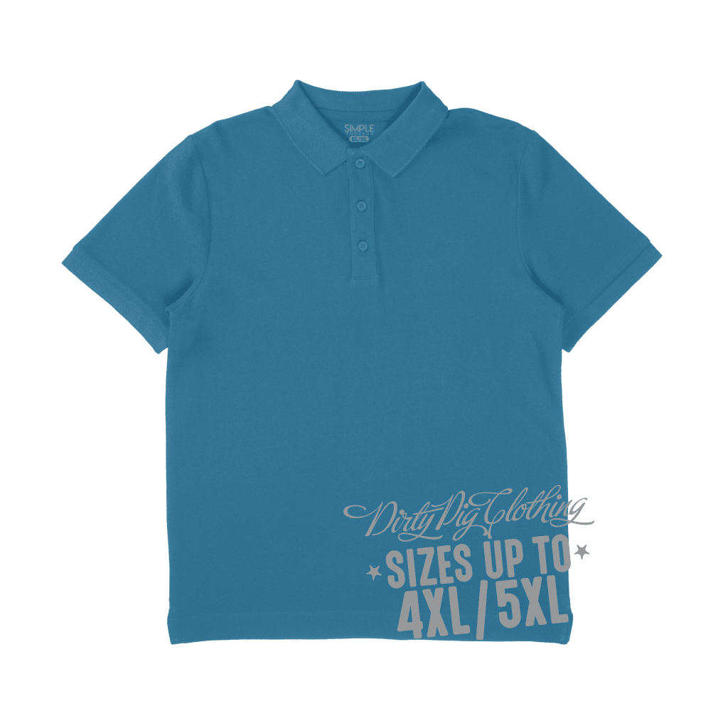 Big Mens Polo Shirt Aqua Shirts