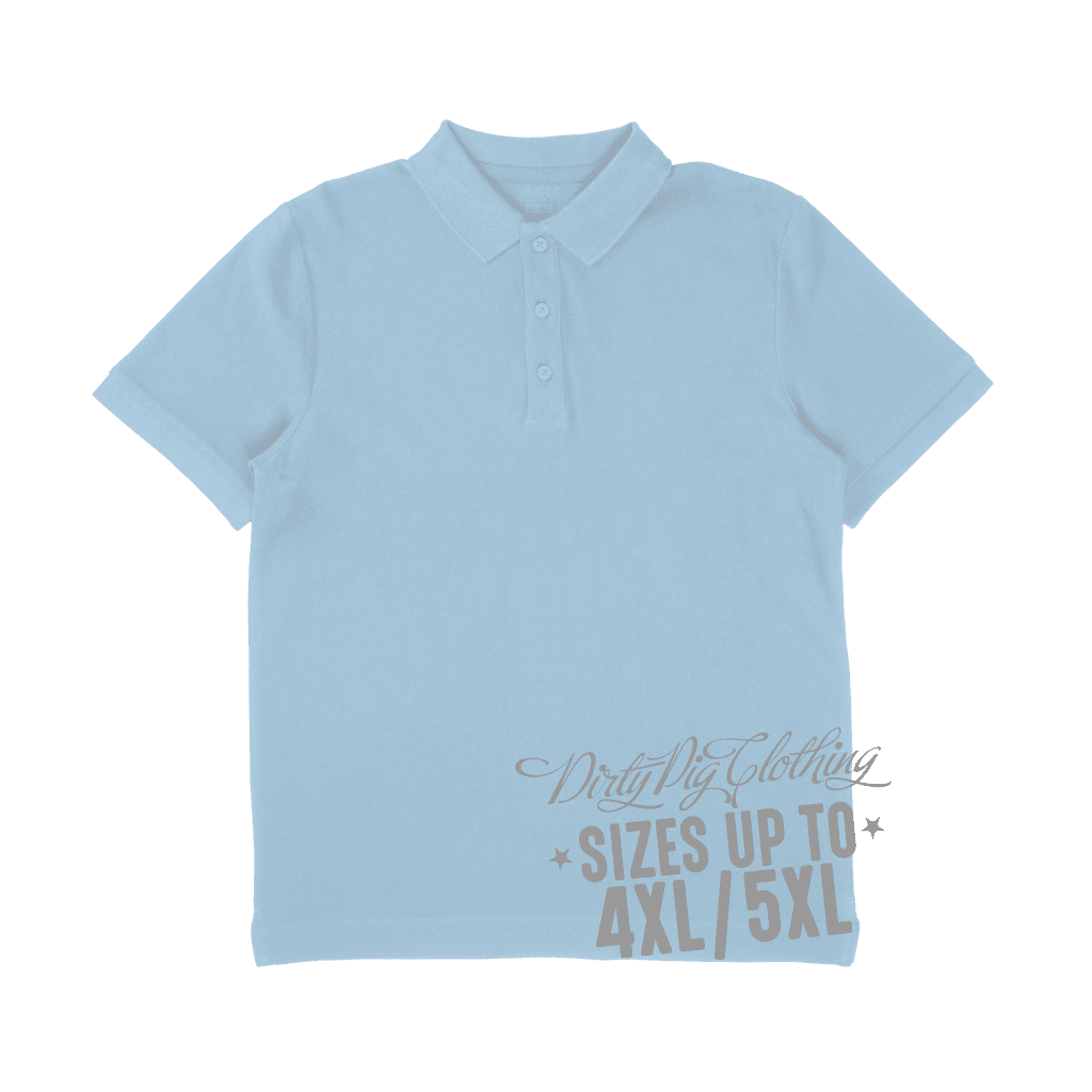 Big Mens Polo Shirt Light Blue Shirts