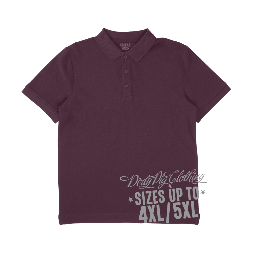 Big Mens Polo Shirt Maroon Shirts