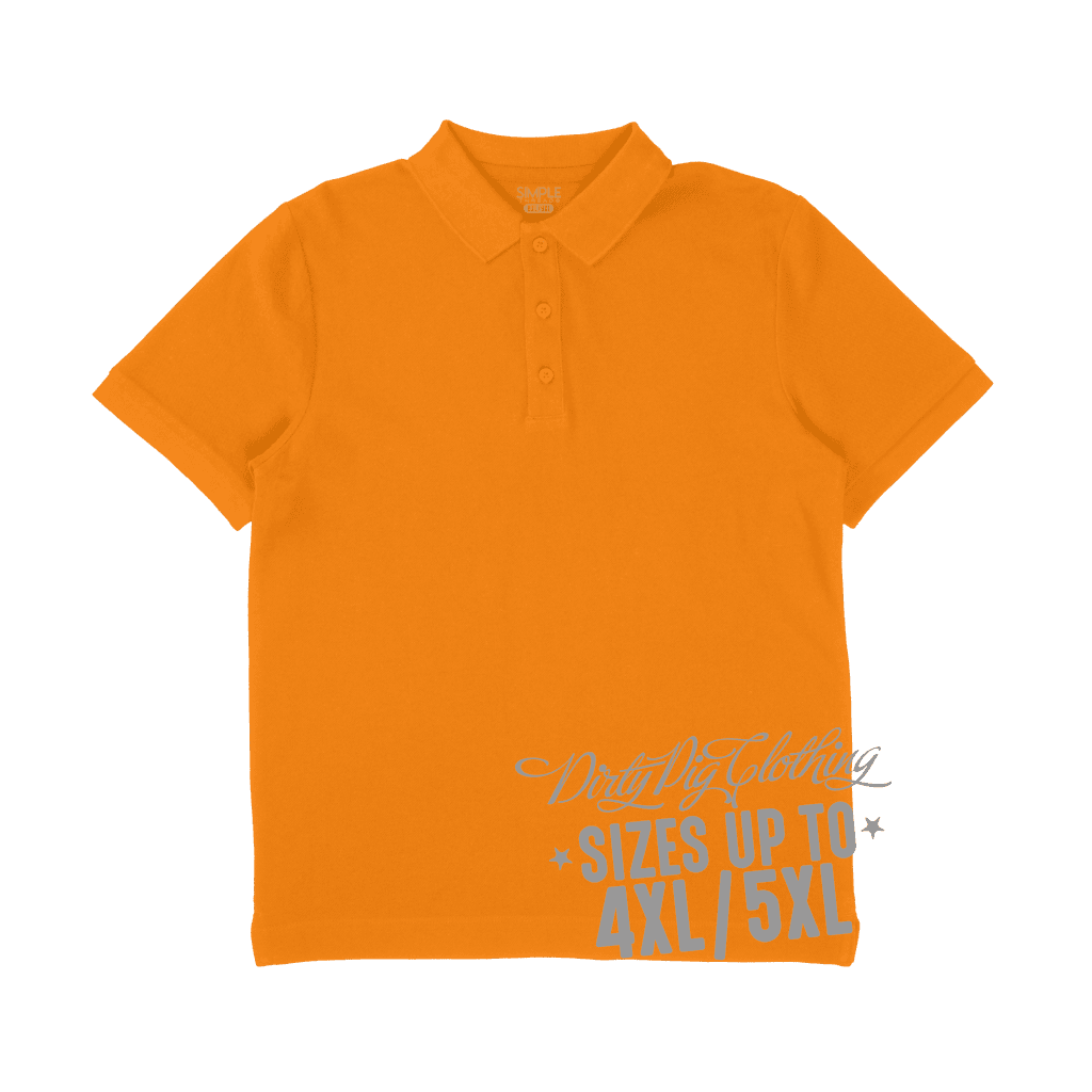 Big Mens Polo Shirt Orange Shirts