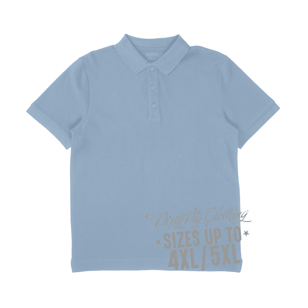Big Mens Polo Shirt Sky Blue Shirts