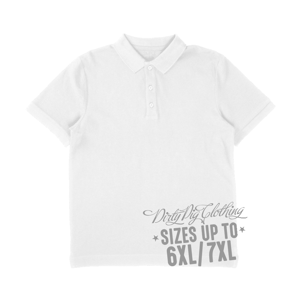 Big Mens Polo Shirt White Shirts