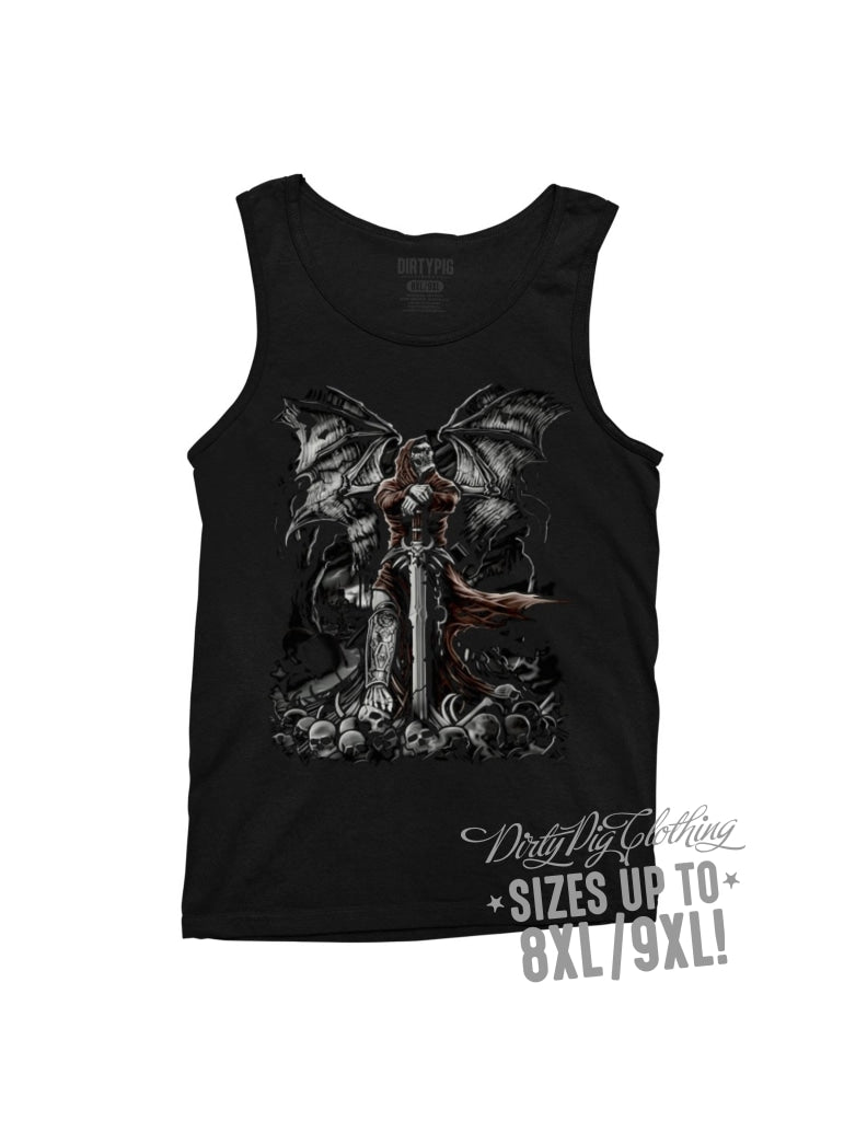 Gravestone Reaper Big Mens Singlet Singlets