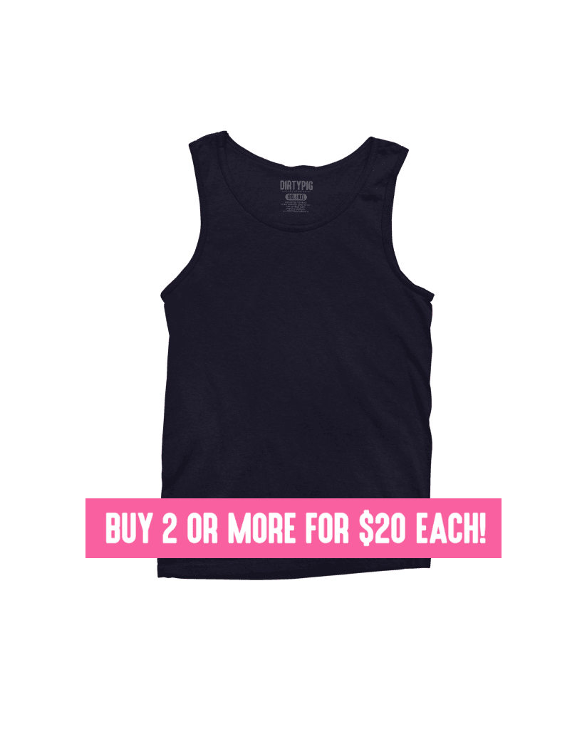 Plain Navy Big Mens Singlet Singlets