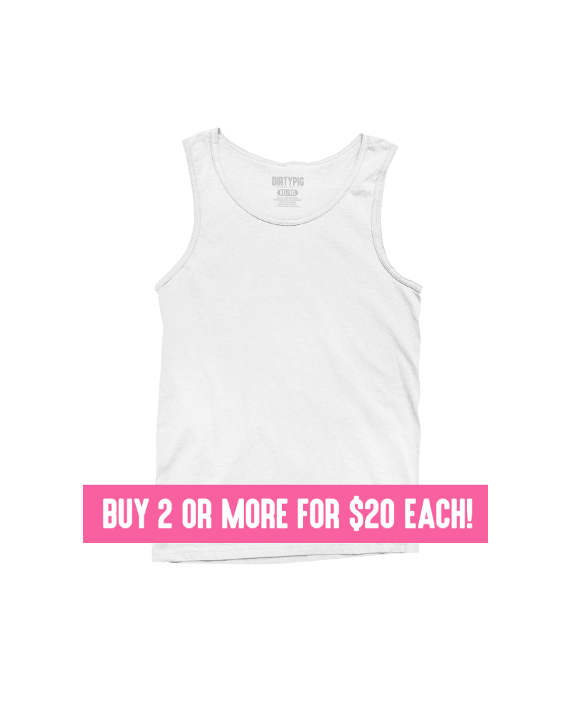 Plain White Big Mens Singlet Singlets
