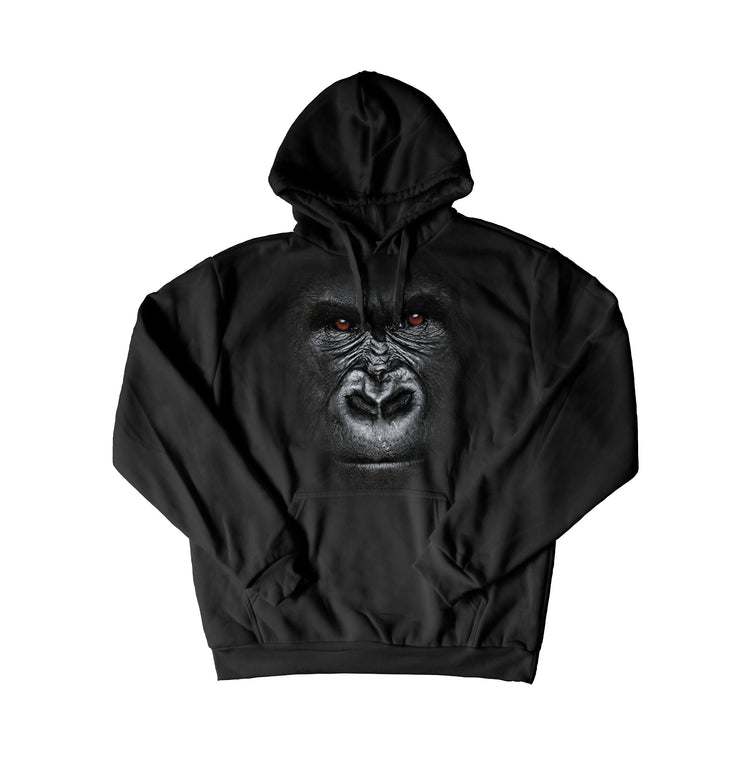 Gorilla Big Mens Hoodie Front or Rear Print