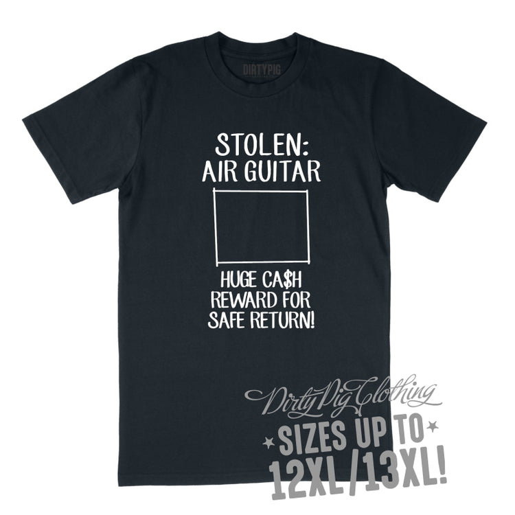 Air Guitar Big Mens Shirt 8Xl/9Xl / Navy Printed Shirts