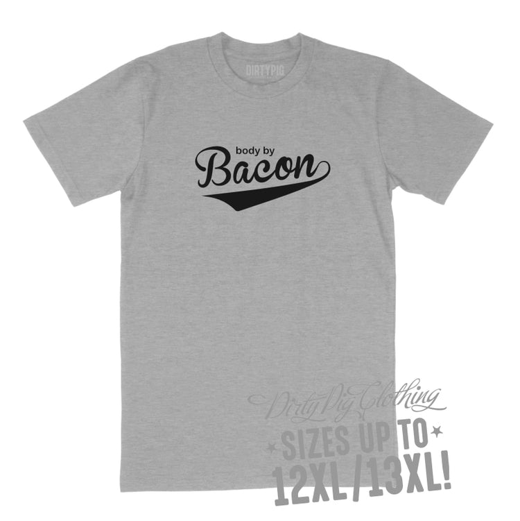 Body By Bacon Big Mens Shirt 8Xl/9Xl / Grey Printed Shirts