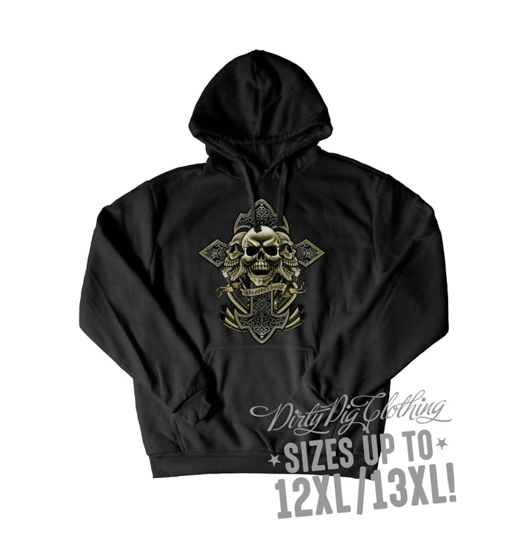 Brotherhood Cross Big Mens Hoodie Pullover