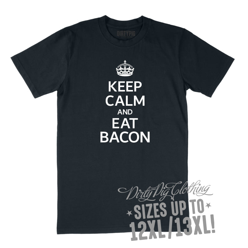 Calm Bacon Big Mens Shirt 8Xl/9Xl / Navy Printed Shirts