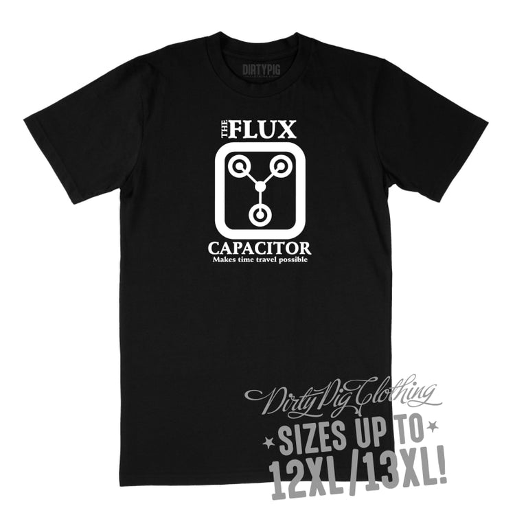 Flux Capacitor Big Mens Shirt 12Xl/13Xl - Black Only / Printed Shirts