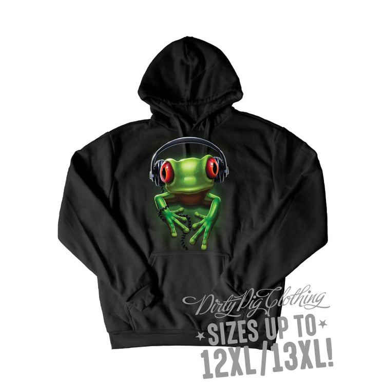 Frog Rock Big Mens Hoodie Pullover