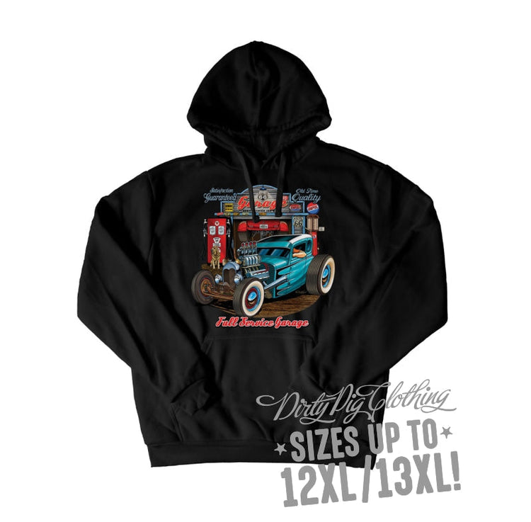 Full Service Rod Big Mens Hoodie Front Or Rear Print 12Xl/13Xl / Pullover