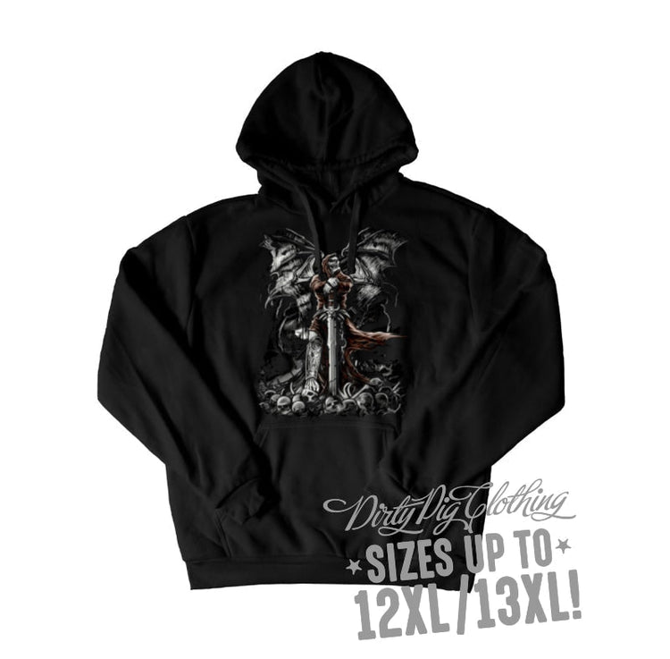 Gravestone Reaper Big Mens Hoodie Front Or Rear Print 12Xl/13Xl / Pullover