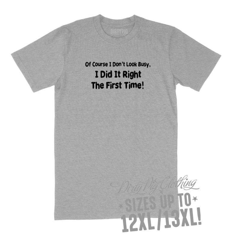 I Did It Right Big Mens Shirt 8Xl/9Xl / Grey Printed Shirts