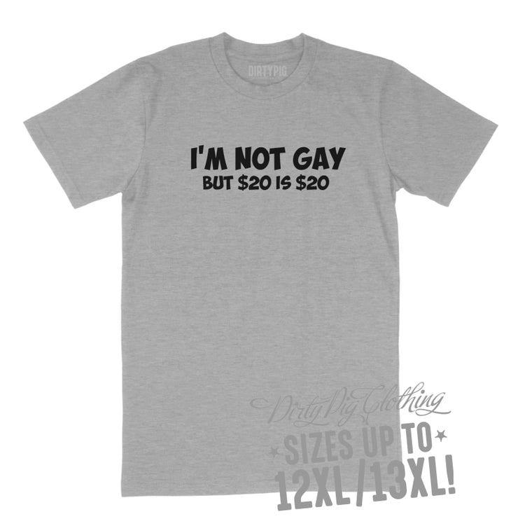 I’m Not Gay But Big Mens Shirt 8Xl/9Xl / Grey Printed Shirts