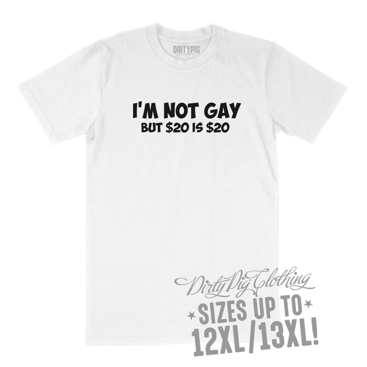 I’m Not Gay But Big Mens Shirt 8Xl/9Xl / White Printed Shirts