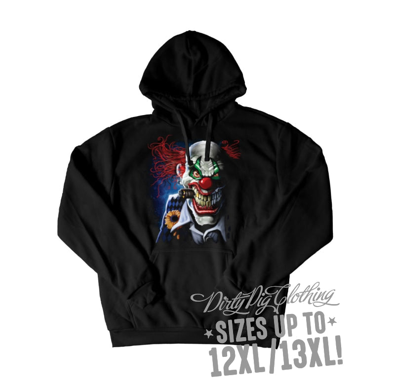 Joker Clown Big Mens Hoodie Front Or Rear Print 12Xl/13Xl / Pullover